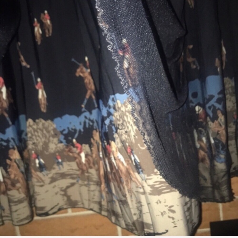 🖤RARE VINTAGE🖤 POLO PRINTED SKIRT WITH MESH🖤 - Picture 5 of 5